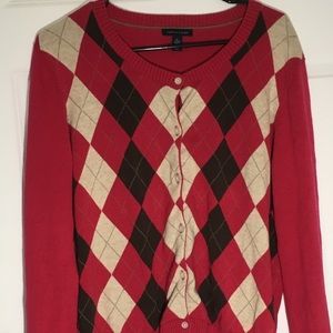 Tommy Hilfiger | Pink, Tan and Brown Cardigan | XL